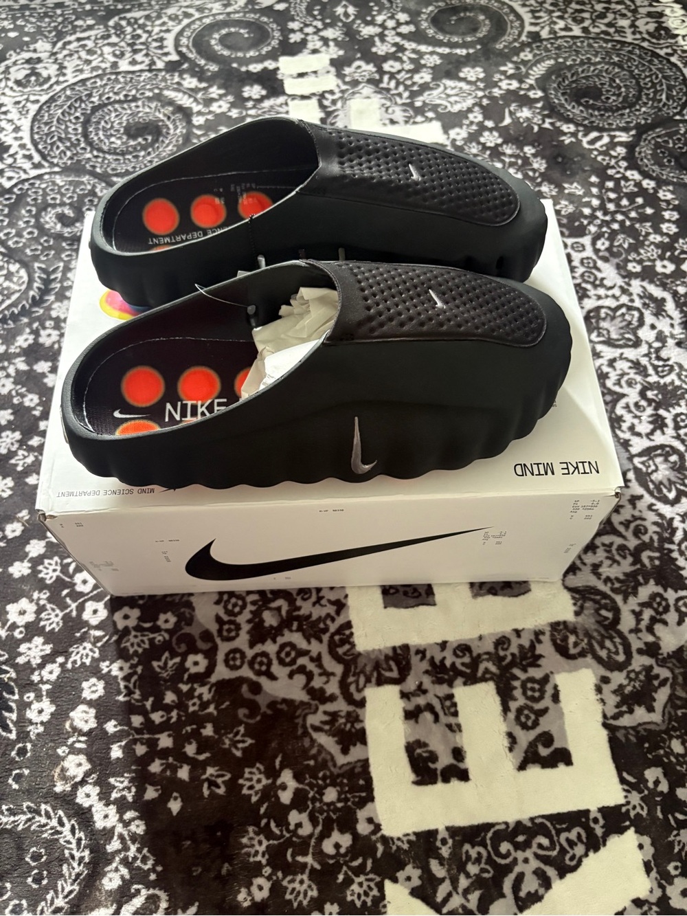 Nike Mind Slides 001 Black Chrome Men Sizes - Picture 2 of 8